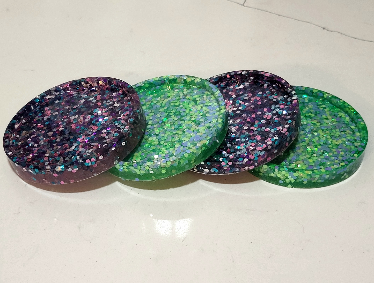 Multi-Color Round Coaster Set