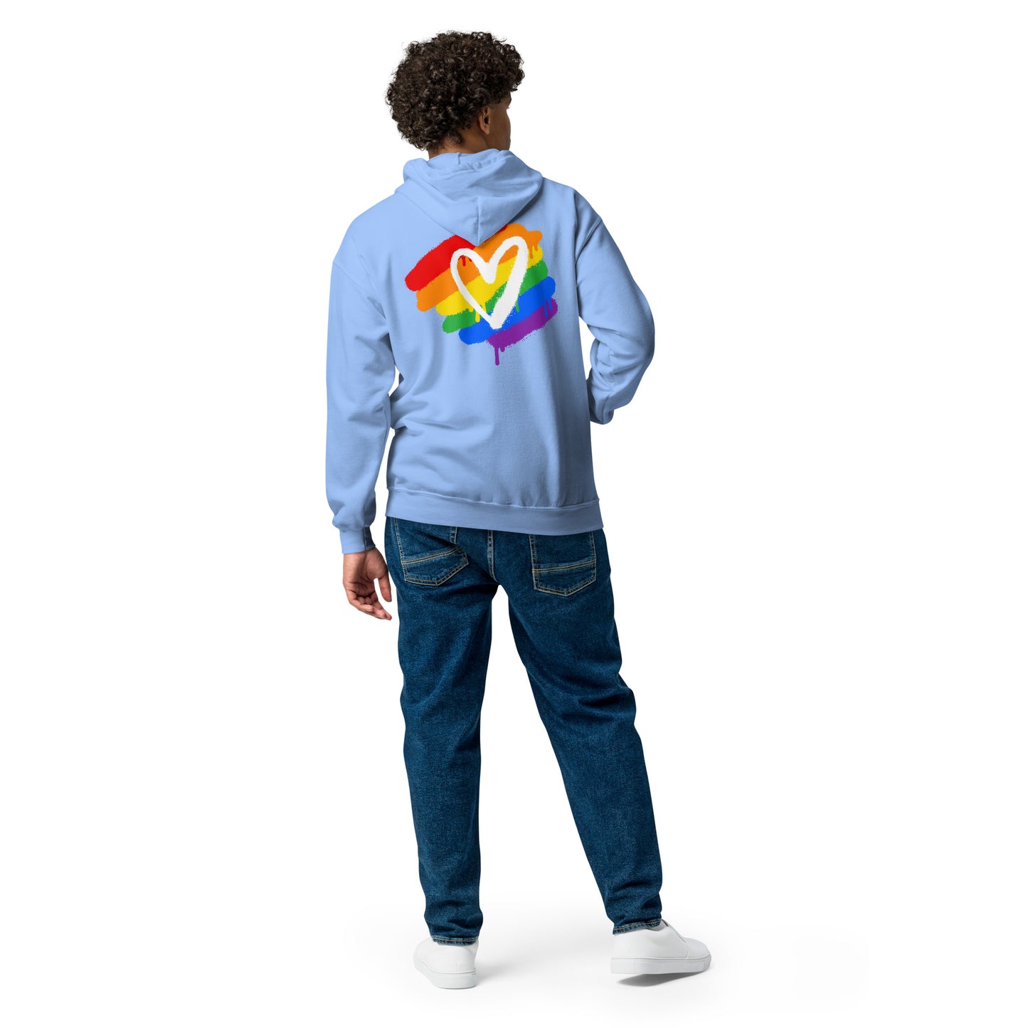 Rainbow Heart - Unisex heavy blend zip hoodie