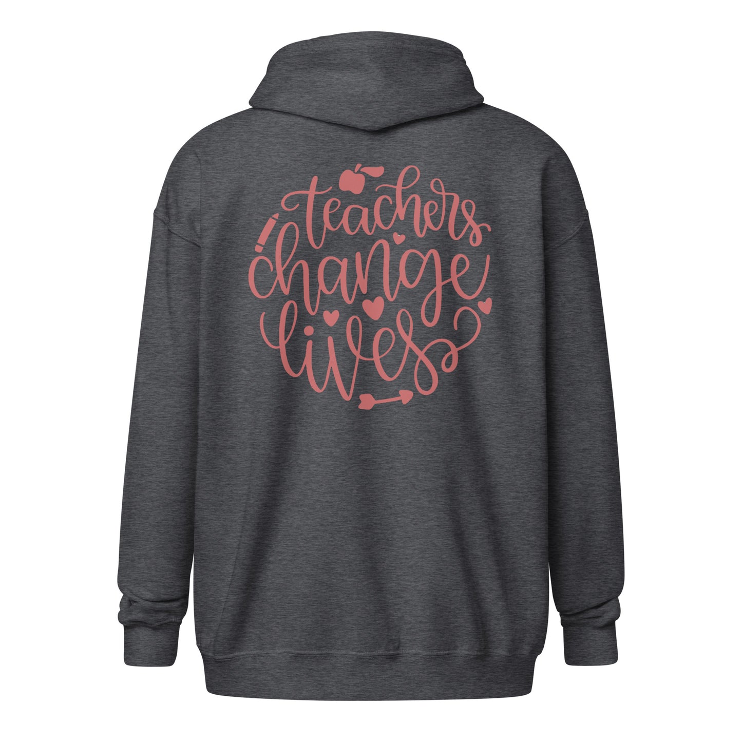 Teachers Change Lives - Unisex heavy blend zip hoodie