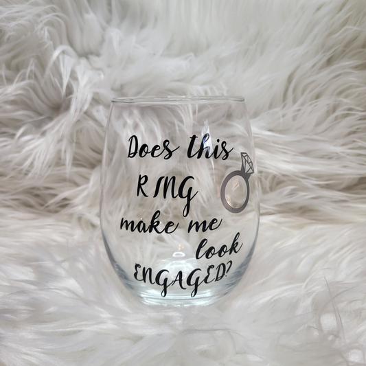 Engagement Wine Glass