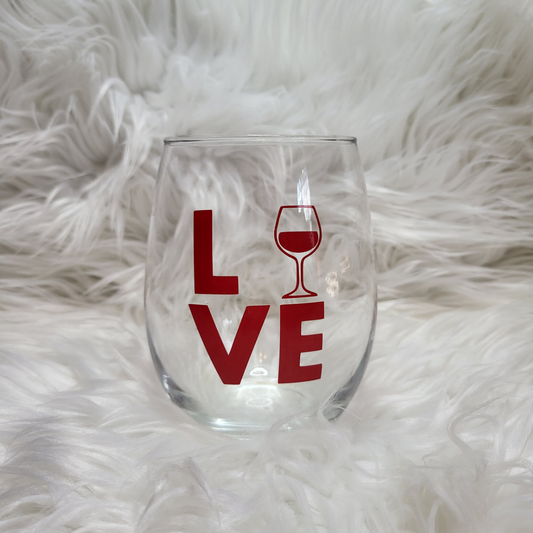 Love Wine Glass