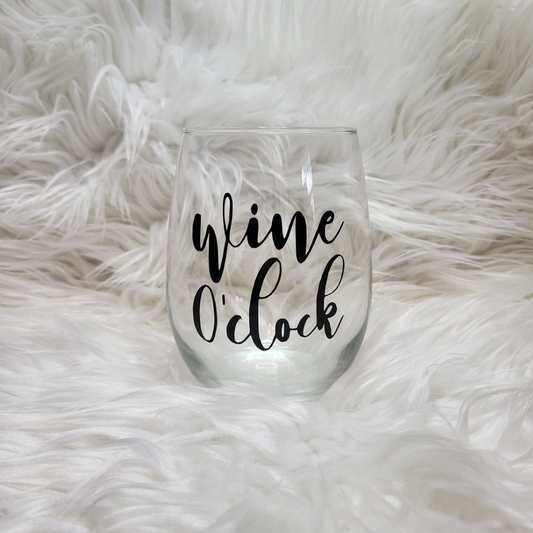 Wine O'Clock Glass