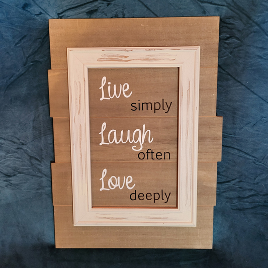 Live Laugh Love Wooden Wall Art