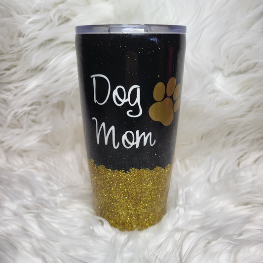 Dog Mom Glitter Tumbler 20oz