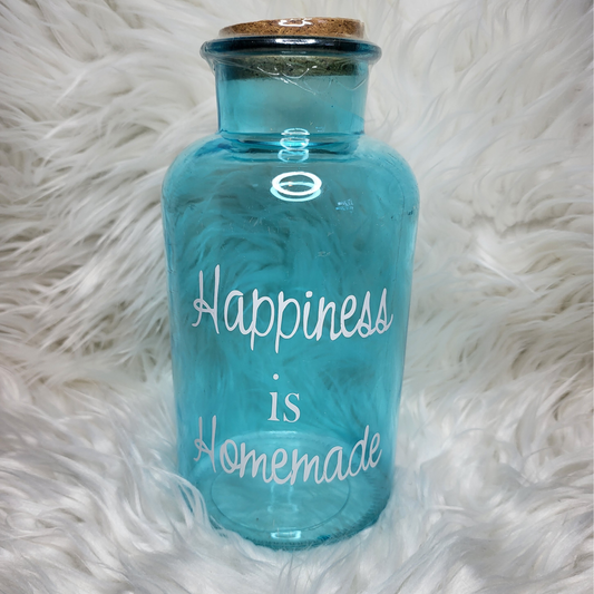 Blue Glass Decorative Jar