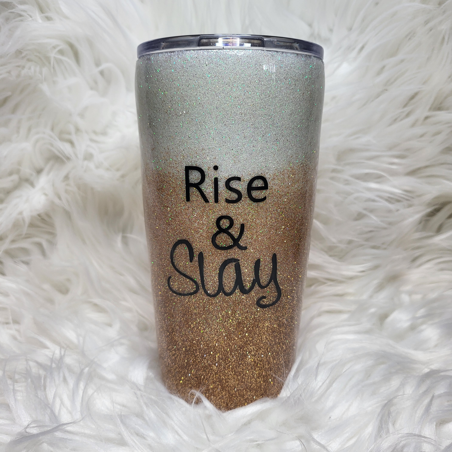 Rise & Slay Ombre Glitter Tumbler 20oz